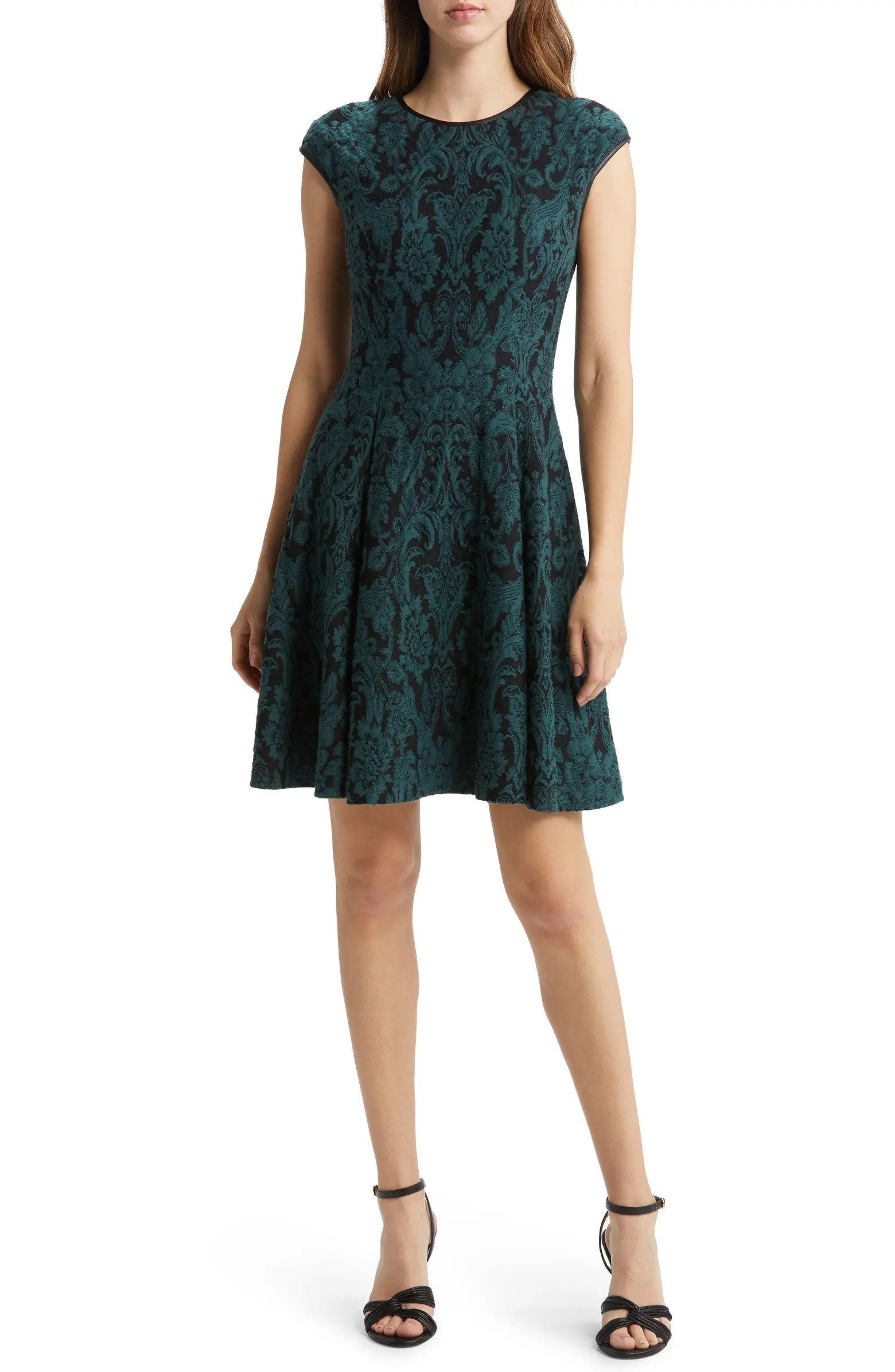 Jacquard Fit & Flare Dress | Nordstrom