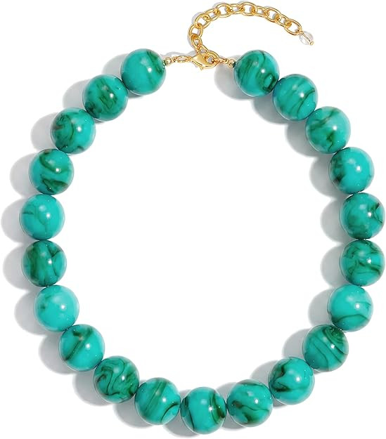 LILIE&WHITE Colorful Chunky Bead Necklaces For Women Trendy Boho Collar Statement Necklace Choker... | Amazon (US)