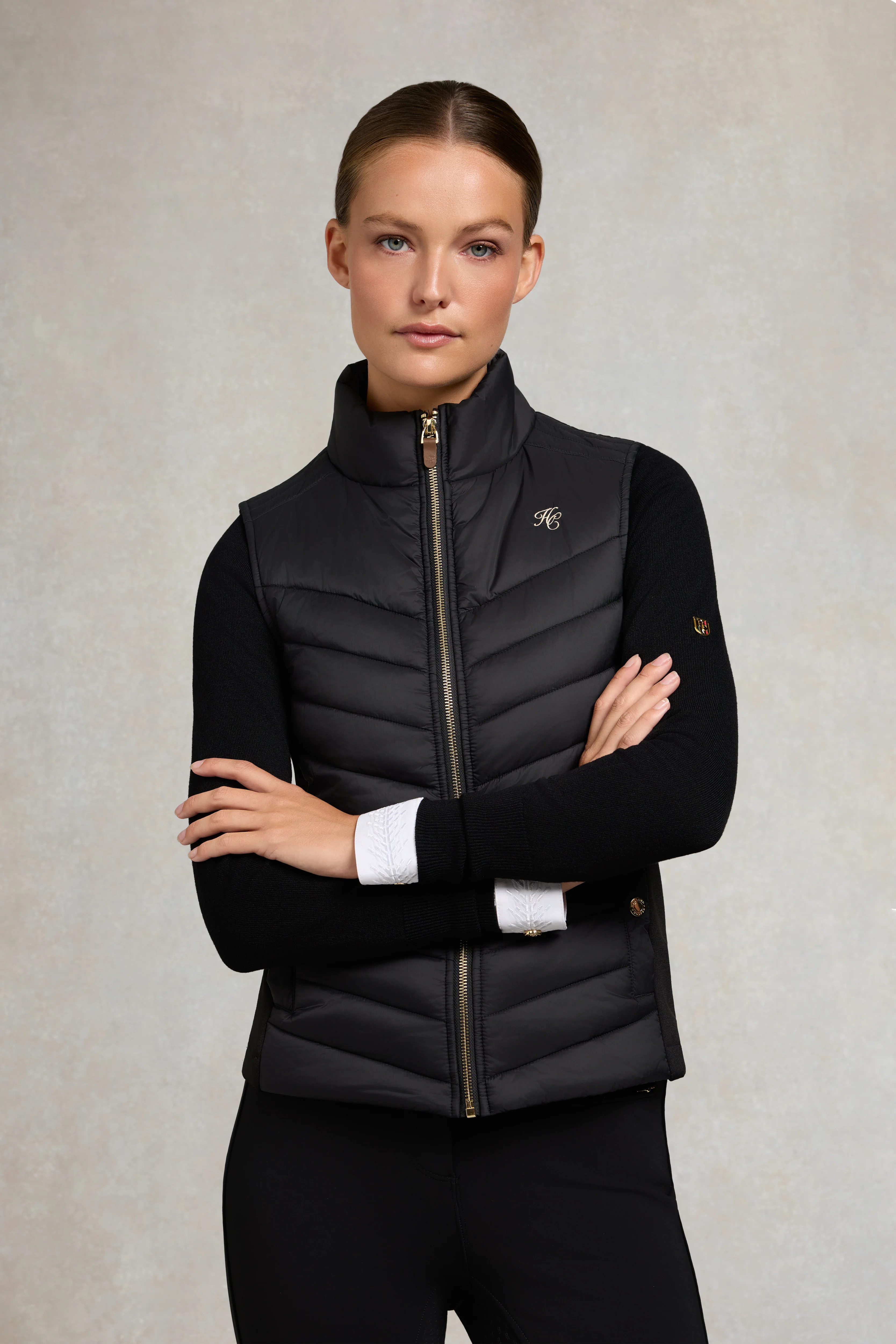 Hybrid Equestrian Gilet (Black) | Holland Cooper