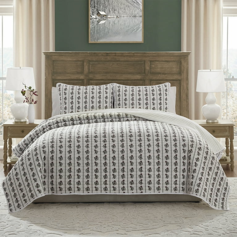 My Texas House Missie 3-Piece Multi Mistletoe Adult Quilt Set, Full/Queen | Walmart (US)