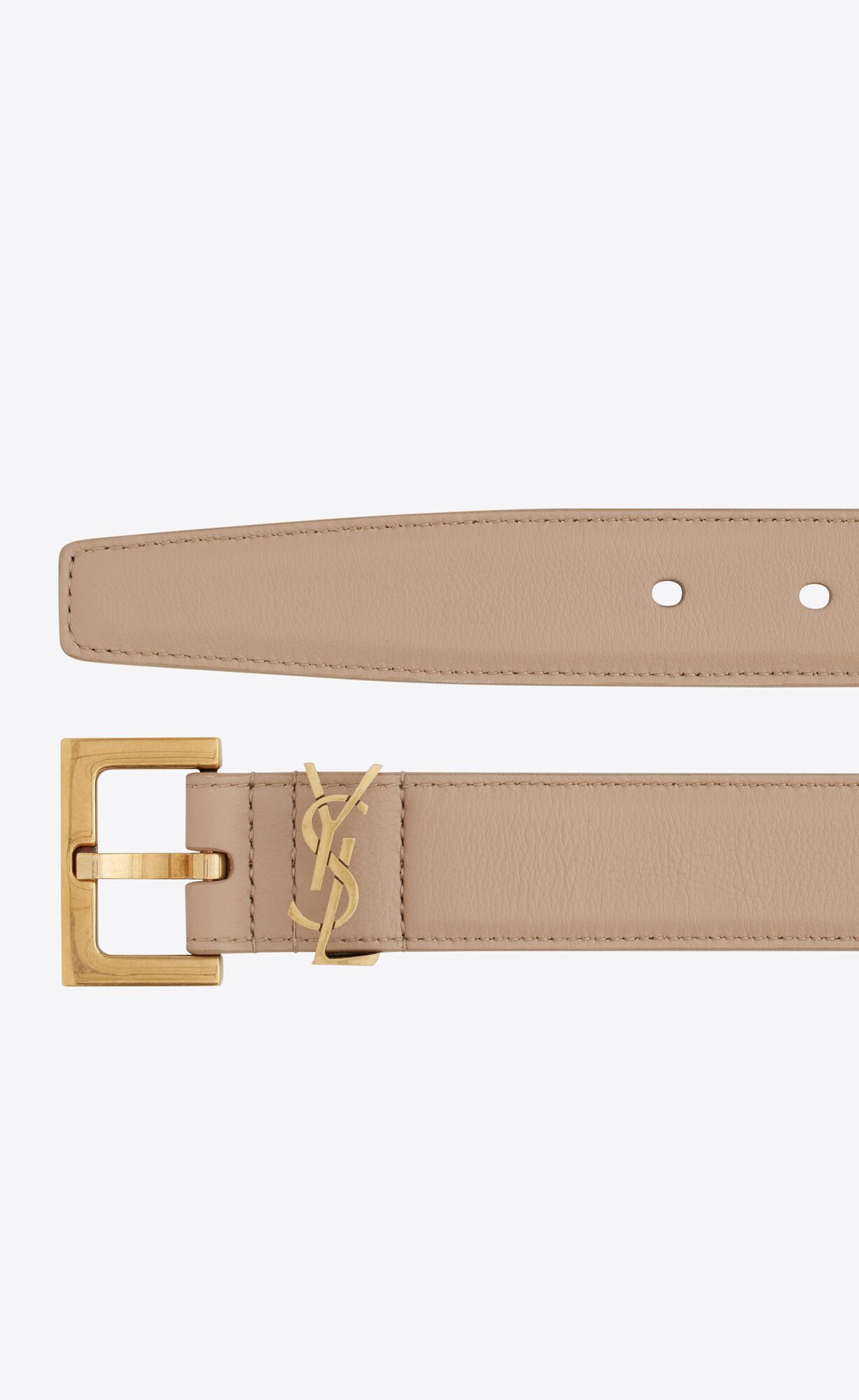 THIN BELT WITH ADJUSTABLE SQUARE BUCKLE FEATURING AN WITH THE CASSANDRE LOOP. | Saint Laurent Inc. (Global)