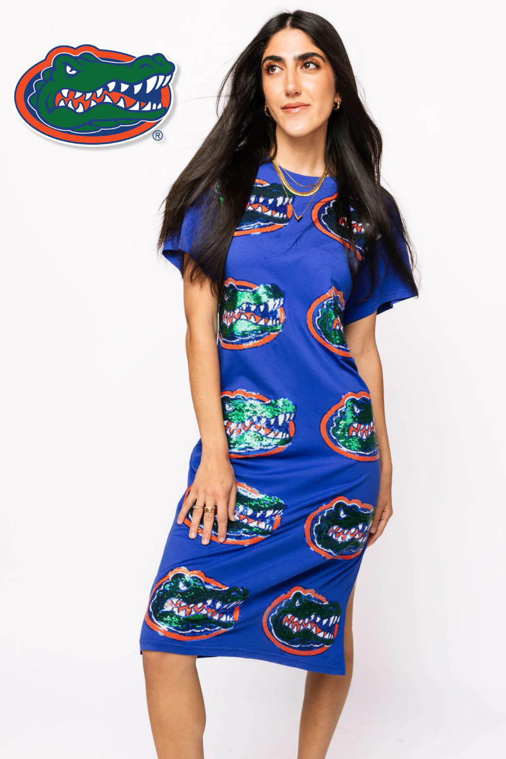 Licensed Florida Mascot Midi Tee Dress | Queen of Sparkles