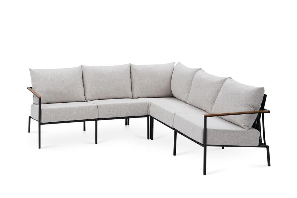 Sorrento L-Shape Sectional Sofa, Oat Beige, No Cover | Castlery | Castlery (AU)