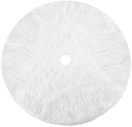Konsait Christmas Tree Plush Skirt Holiday Tree Ornaments Round Snow White Xmas Tree Skirt Mat Ba... | Amazon (US)