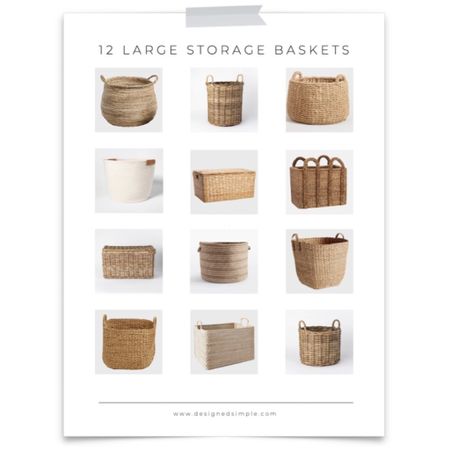 Large baskets, woven baskets, affordable baskets, oversized baskets 

#LTKhome