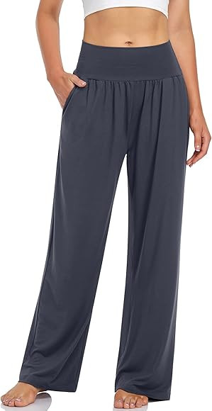 UEU Women's Casual Loose Wide Leg Cozy Pants Yoga Sweatpants Comfy High Waisted Sports Athletic L... | Amazon (US)