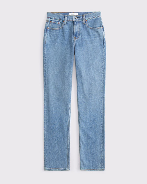 Curve Love Mid Rise 90s Straight Jean | Abercrombie & Fitch (US)