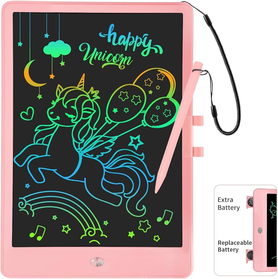 PYTTUR LCD Writing Tablet for Kids 10 Inch Colorful Toddler Drawing Tablet Reusable Doodle Board ... | Amazon (US)