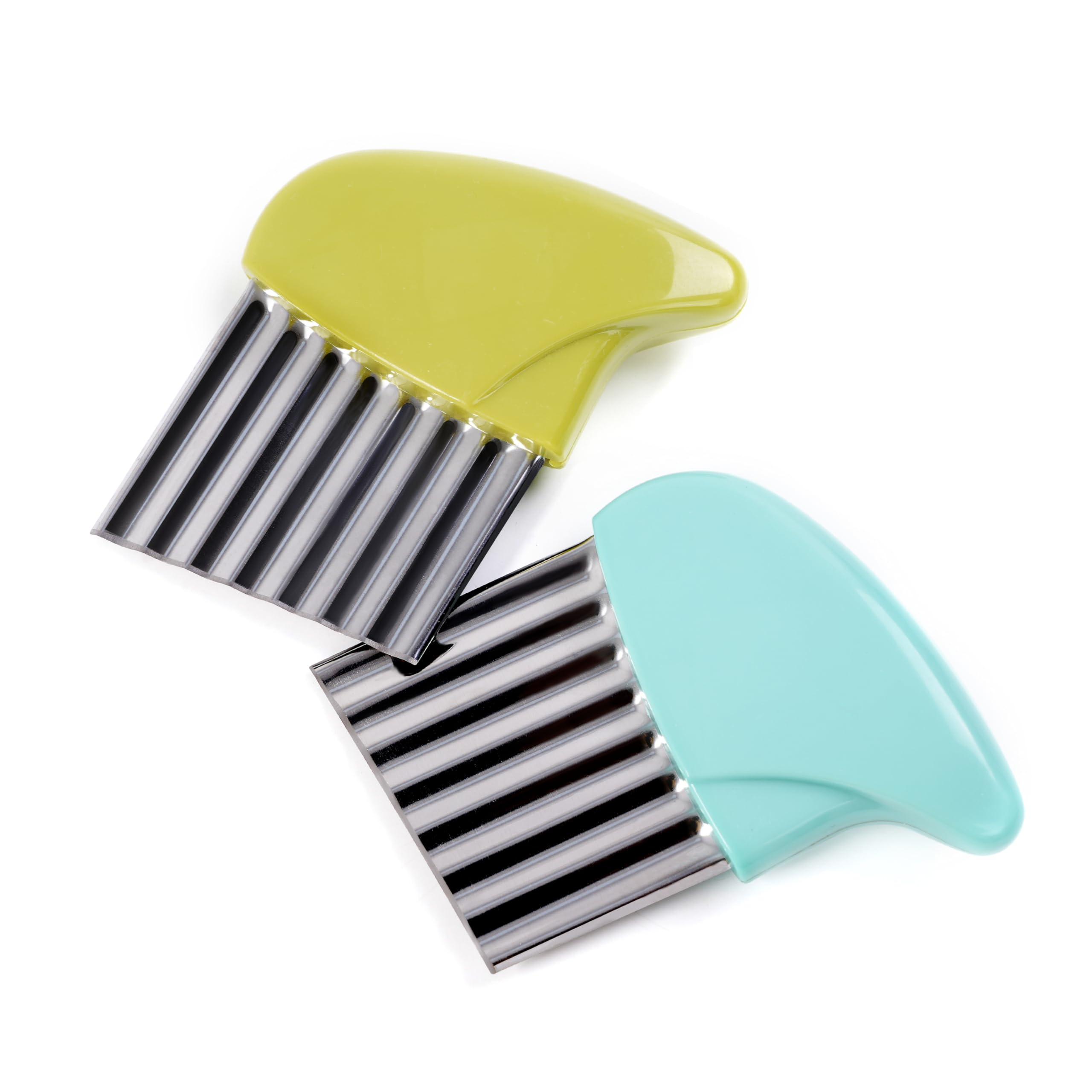 2 Pcs Stainless Steel Crinkle Cutter for Veggies, Wavy Cutter for Potato, Carrot, Chip, Vegetable... | Amazon (US)