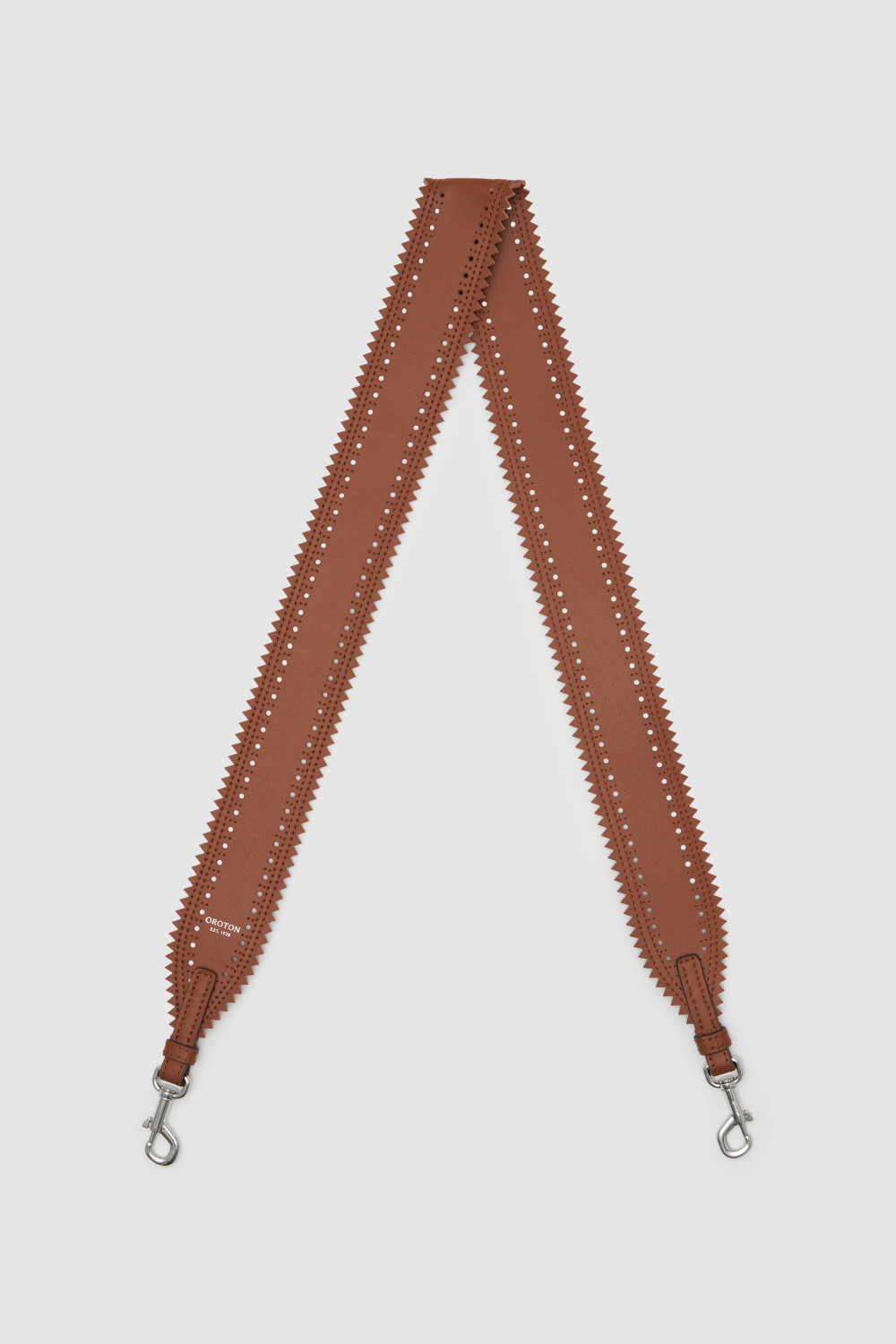 MICA BAG STRAP BROGUING PENNY BROWN | Oroton