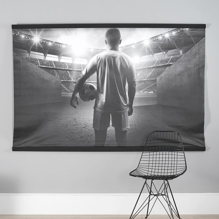 Black and White Soccer Wall Mural | Pottery Barn Teen