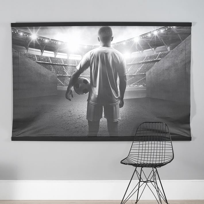 Black and White Soccer Wall Mural | Pottery Barn Teen