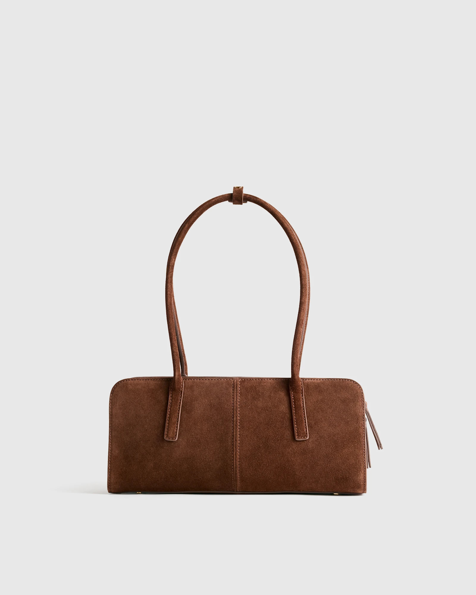 Italian Suede East-West Shoulder Bag | Quince