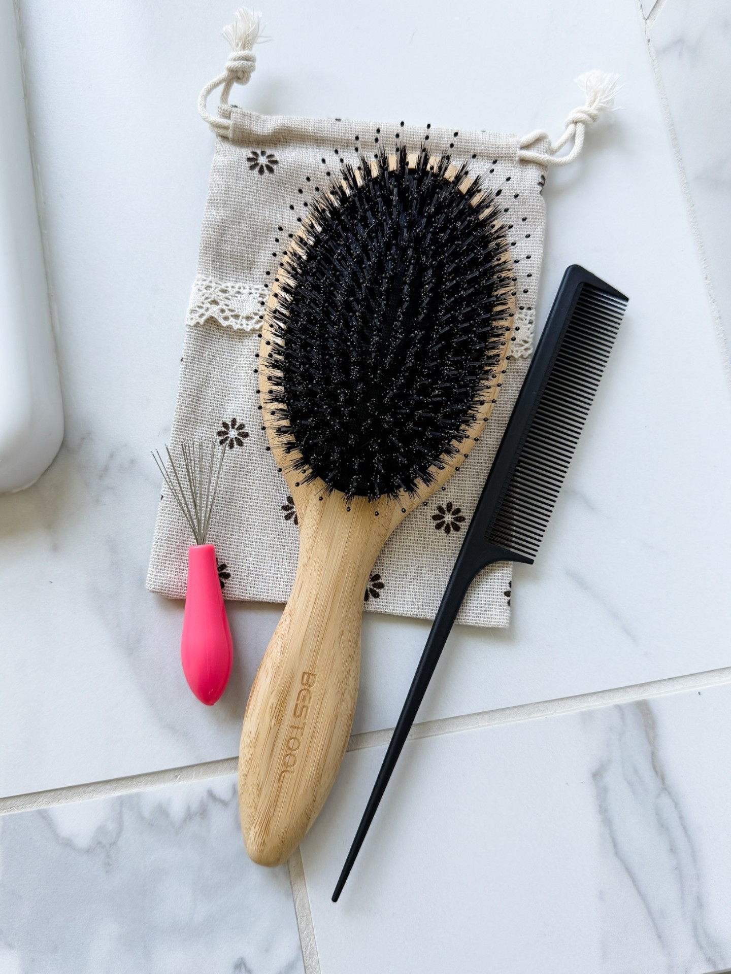 The only hairbrush my girls will let me use on their hair! It’s the best for gently getting through tangles. The boar bristles help tame frizz and distributes oil through the hair for a pretty shine. Under $10 on Amazon!

#LTKmorningroutine #LTKKids #LTKBeauty