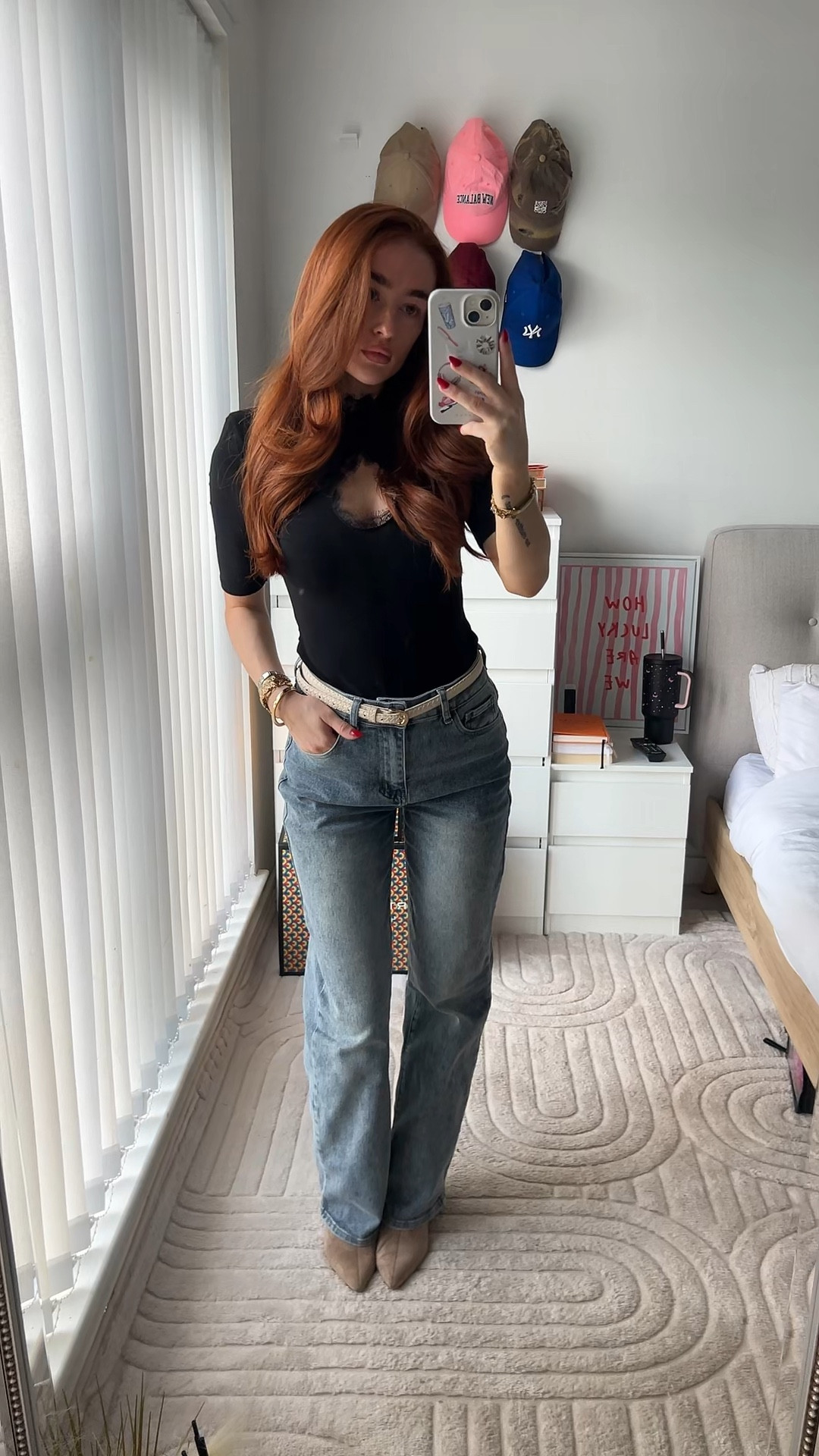 Simple but cute for work today 

-Workwear -Office outfit -OOTD -Simple -Cute -Denim -Black top -Point boots 

#LTKworkwear #LTKspring #LTKuk