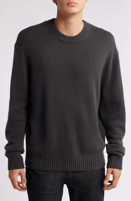 FRAME Cashmere Crewneck Sweater in Dark Grey at Nordstrom, Size Small | Nordstrom