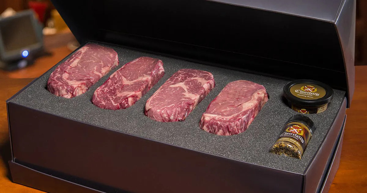 Ribeye Prime Steak Gift Box by Churchill's Steakhouse | Goldbelly | Goldbelly
