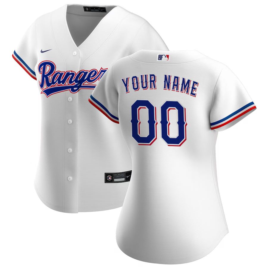 Women's Texas Rangers Nike White Home Replica Custom Jersey | MLB Shop