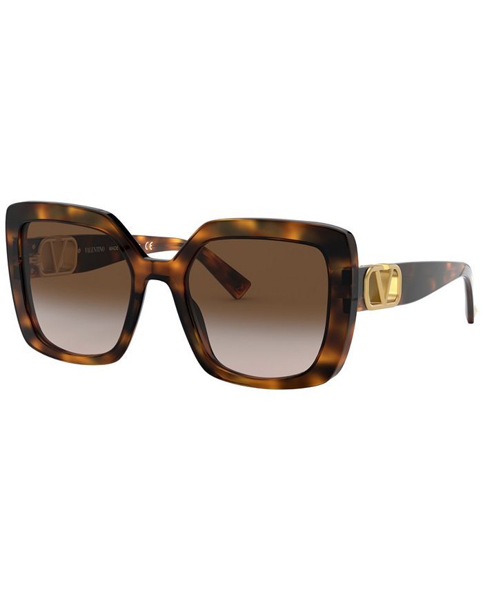 Valentino Women's Low Bridge Fit Sunglasses, VA4065A 53 & Reviews - Women - Macy's | Macys (US)