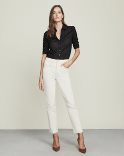 Ryleigh Slim-Straight Jean | Raw Hem | Veronica Beard