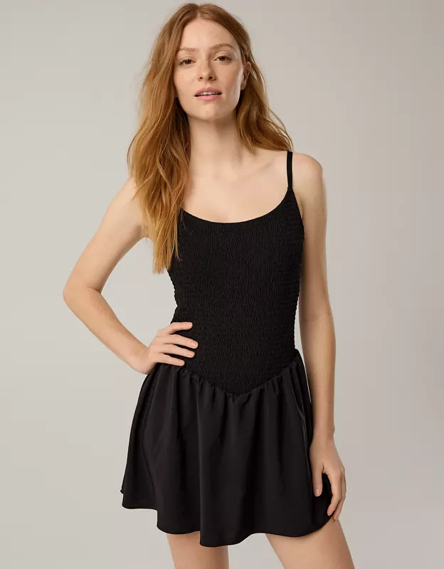 OFFLINE By Aerie Real Me Smocked Flowy Dress | Aerie