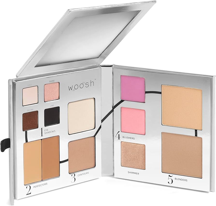 Woosh Beauty, Fold out Face Original Makeup Palette, Travel, All in One, Neutral Cream & Powder (... | Amazon (US)