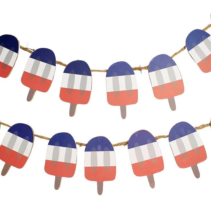 Patriotic Popsicle Garland  -  Two Garlands 41.0 Inches -  Red White Blue Americana  -  A7063  - ... | Target