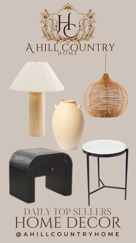Daily top 5 best selling home decor!

Follow me @ahillcountryhome for daily shopping trips and styling tips 

Home decor, home finds, spring decor, best sellers, accent table, rattan lighting, Walmart finds, target home, tjmaxx home 

#LTKhome #LTKsalealert #LTKFind