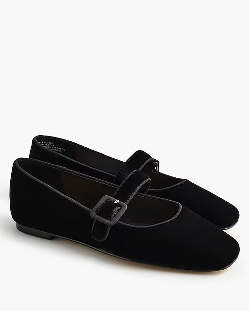 Velvety square-toe Mary Jane flats | J.Crew Factory