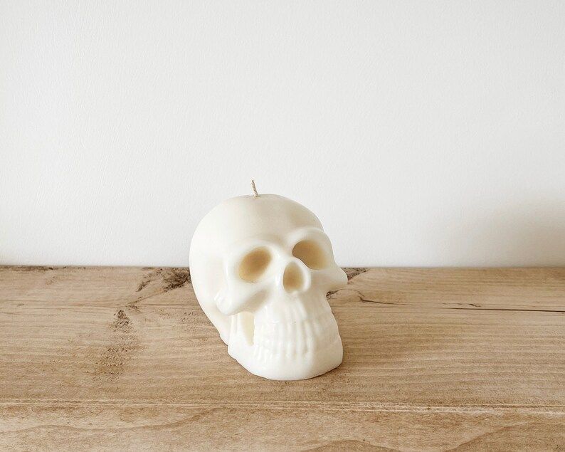 Soy Wax Skull Candles | Halloween Decorations | Halloween Home Décor | Skull Pillar Candles | Etsy (US)