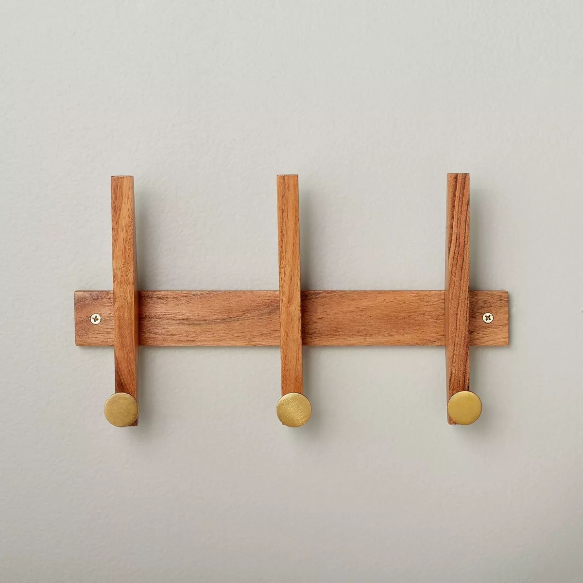 Wood & Brass Hook Rail - Hearth & Hand™ with Magnolia | Target