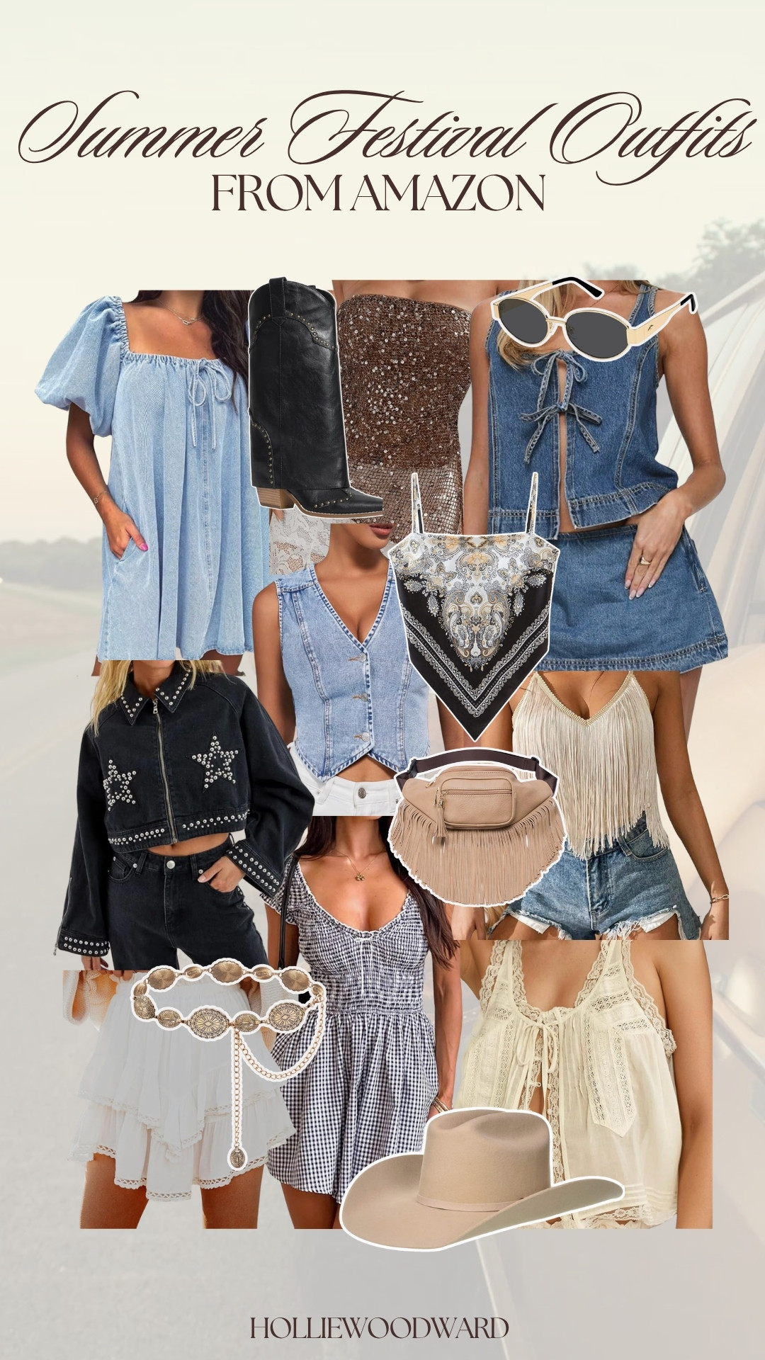 the cutest outfits from amazon for any country concert or festival 🤠 

 