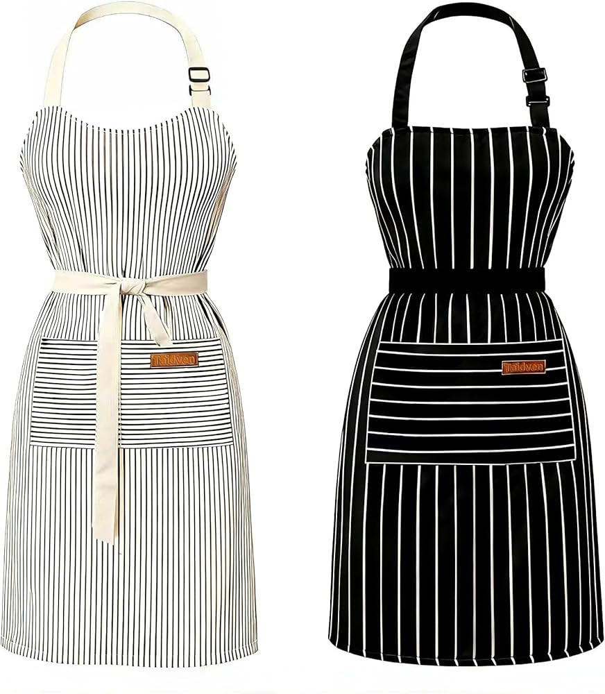 2 Pack Apron - Unisex, Adjustable Bib Kitchen Apron, Cooking Apron, Aprons for Women Men with Poc... | Amazon (US)