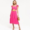 Click for more info about August Sky Women's Flutter Sleeve Midi Dress