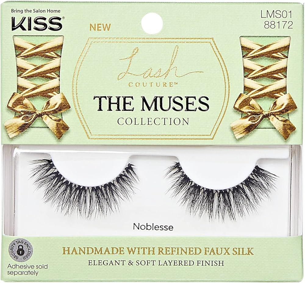 KISS Lash Couture The Muses Collection False Eyelashes - Noblesse, Black, Wispy, Tapered, Refined... | Amazon (US)