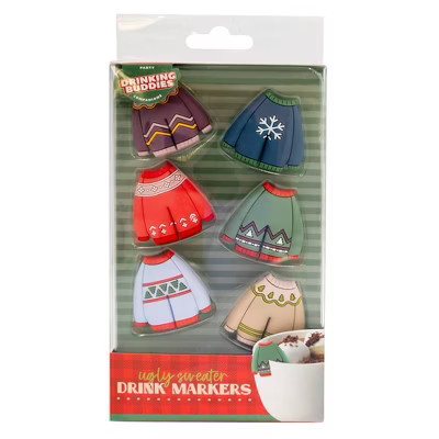 6ct Sweater Drink Markers | Target