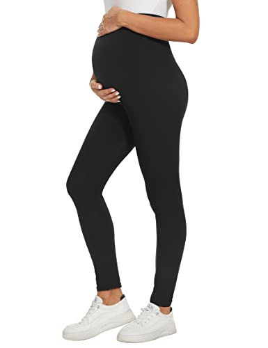Yeshape Maternity Leggings Black Maternity Leggings Pregnancy Pants Maternity Leggings Over The Belly Pregnancy Leggings Maternity Workout Leggings Pregnancy Leggings Over Belly Black M | Amazon (US)