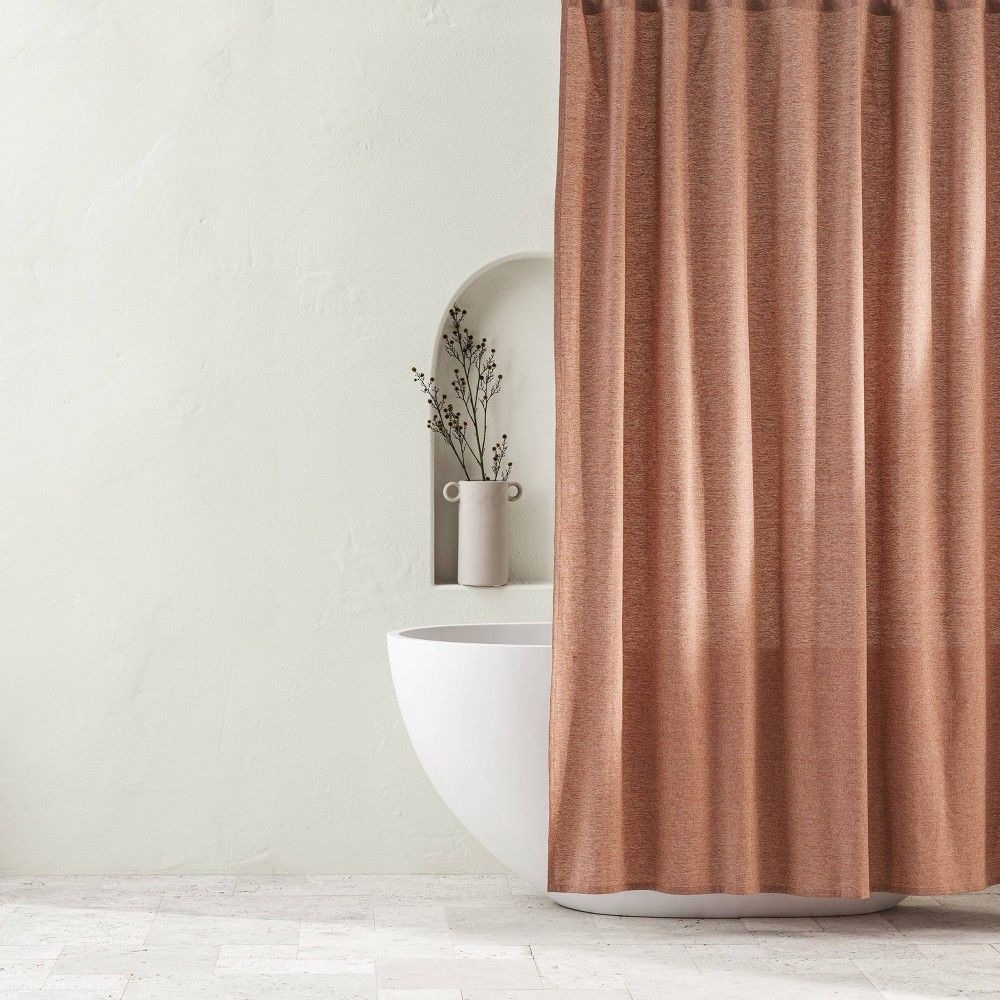 Chambray Shower Curtain Clay - Casaluna™ | Target