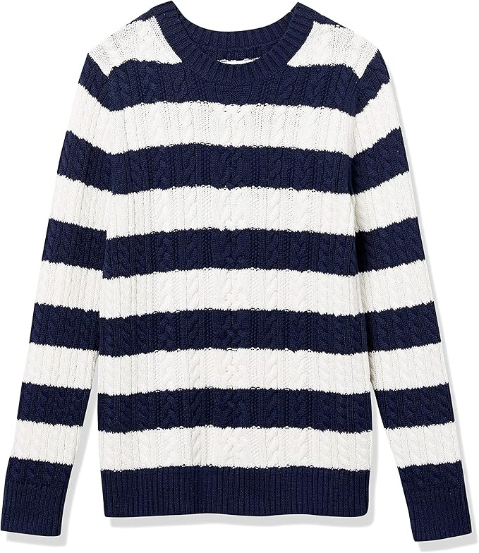 Amazon Essentials Women's Standard Fisherman Cable Crewneck Sweater | Amazon (CA)