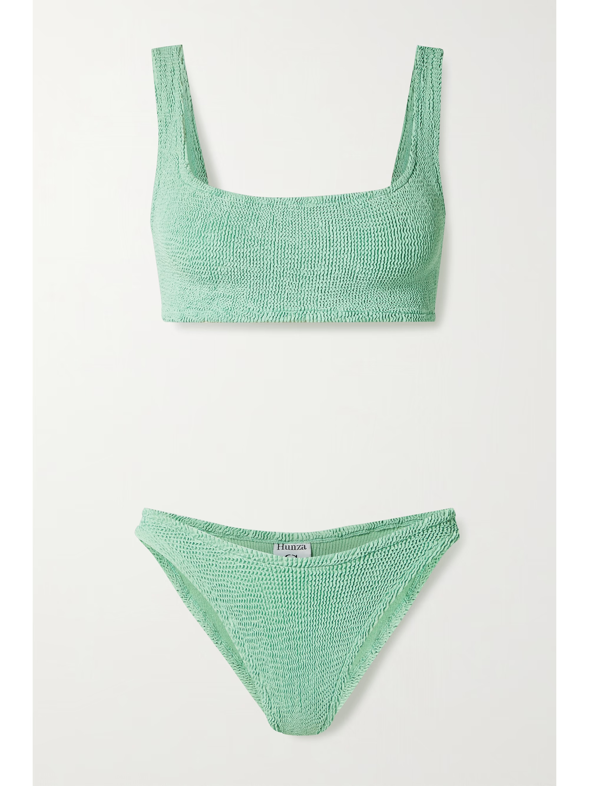 HUNZA G+ NET SUSTAIN Xandra seersucker bikini | NET-A-PORTER (US)