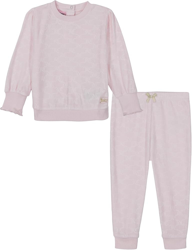 Juicy Couture baby-girls 2pc Velour Pant Set | Amazon (US)