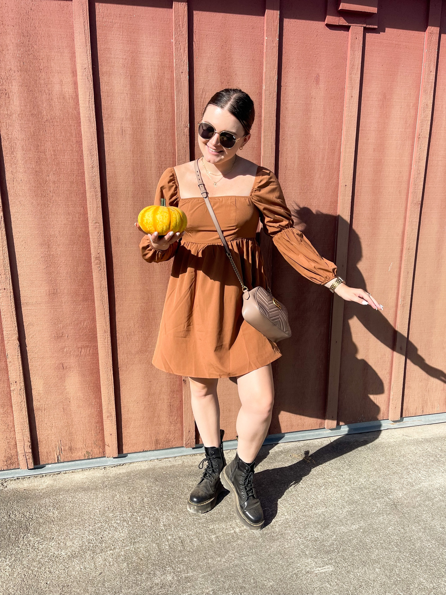 Cute and girly outfit for the pumpkin patch

I’m wearing a M dress and size 9 boots

#LTKunder100 #LTKSeasonal #LTKHalloween