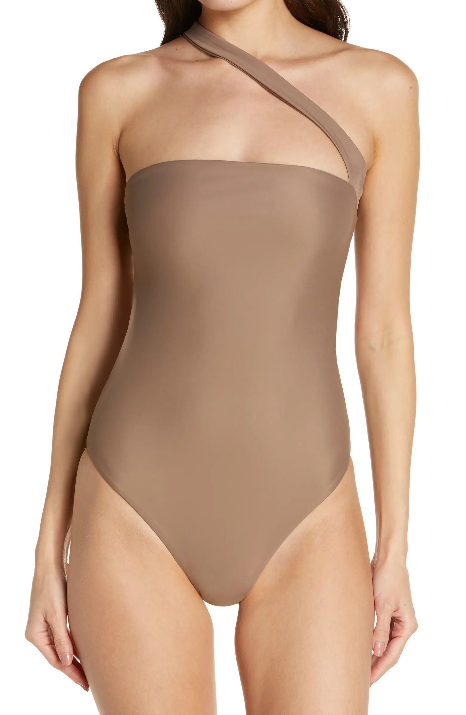 JADE Swim Halo Asymmetric One-Piece Swimsuit | Nordstrom | Nordstrom