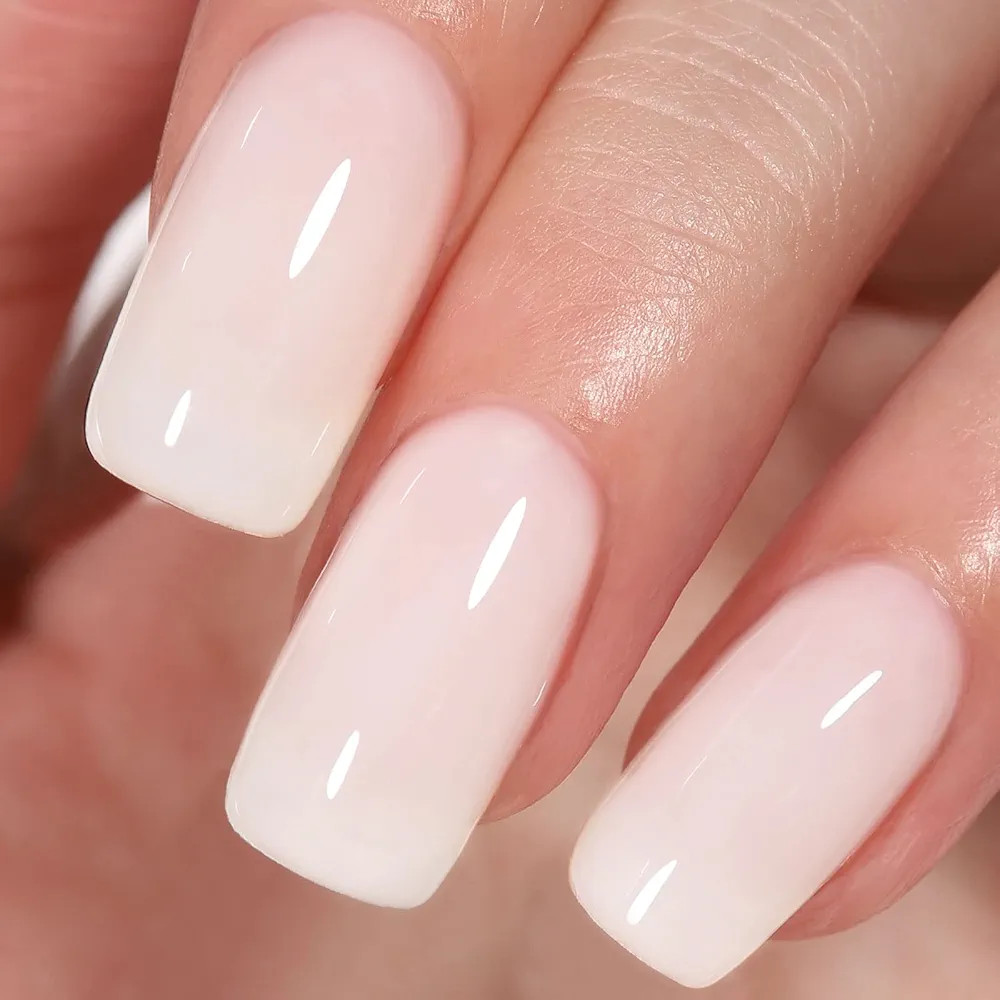 AILLSA Milky White Gel Nail Polish - Neutral Gel Nail Polish Translucent Soak Off U V Jelly Nude ... | Amazon (CA)