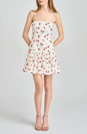 Louisa Cherry Print Stretch Cotton Sundress | Nordstrom