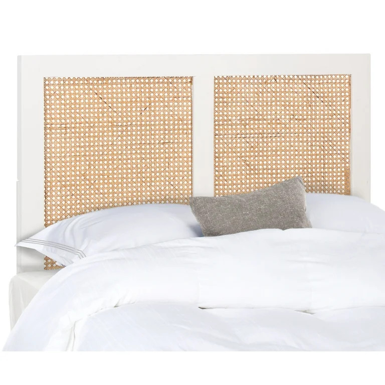Safavieh Vienna Cane Farmhouse Wood Headboard, Twin, White Wash | Walmart (US)