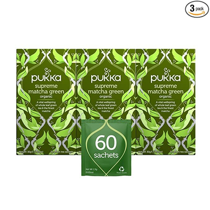 Pukka Supreme Matcha Green, Organic Herbal Green Tea with Oothu, Sencha & Suio Gang, 20 Count (Pa... | Amazon (US)