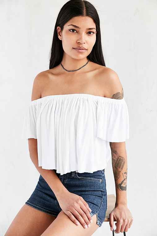 Truly Madly Deeply Lola Off-The-Shoulder Top,WHITE,XS | Urban Outfitters US