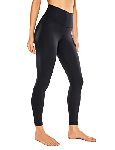 CRZ YOGA Women Naked Feeling Yoga Pants 25 Inches - 7/8 High Waisted Workout Leggings Black Large | Amazon (US)