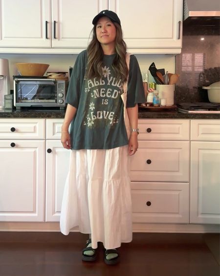 Casual but comfortable oversized Tee over any skirt for a no fuss look. 

Tshirt - one size [old fp]
skirt - size M


#LTKstyletip #LTKtravel #LTKSeasonal